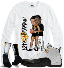 We Will Fit shirt to match Jordan 12 Taxi yellow black and white