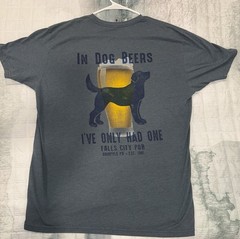 “In Dog Years I Only Had One” Tshirt-Falls City Pub, Ohiopyle, PA. Adult Size XL
