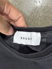 rhude t shirt men medium Black Hardcore Happiness