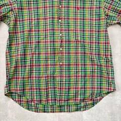 Ralph Lauren Blake Madras Check Short Sleeve Shirt XL Red Pony Made in India Fo