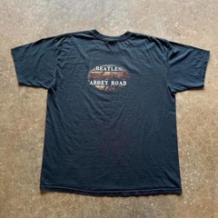 Vintage 90’s The Beatles Abbey Road Faded Black Double Sided Band T-shirt