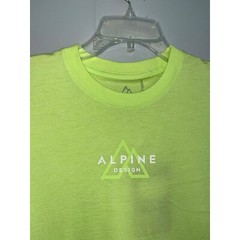 Alpine Design Men’s Graphic Tee Lime Green Earth Africa World NWT Large 17008