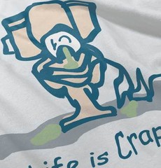 Life is Crap Sucks Drinking Hangover Funny Womens or Mens Crewneck T Shirt Tee