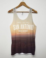 San Antonio All Over Vest Tank Top Singlet Summer Holiday Ibiza White Isle Beach