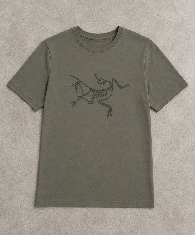 Arc’teryx Archaeopteryx T-Shirt Men Large Olive Green Logo Graphic Tee Gorpcore