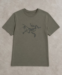 Arc’teryx Archaeopteryx T-Shirt Men Large Olive Green Logo Graphic Tee Gorpcore