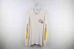 Vtg Y2K 2002 Streetwear Mens XL Thrashed Dumont New Years Fire Flames T-Shirt