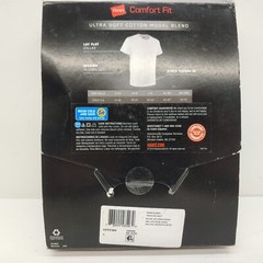Hanes 4 Tagless T-Shirts Small 34-36″ Comfort Fit Soft White Lay Flat Collar