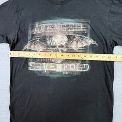 Vtg Avenged Sevenfold Bay Island Sportswear Mens Large Black Graphic Shirt Rock