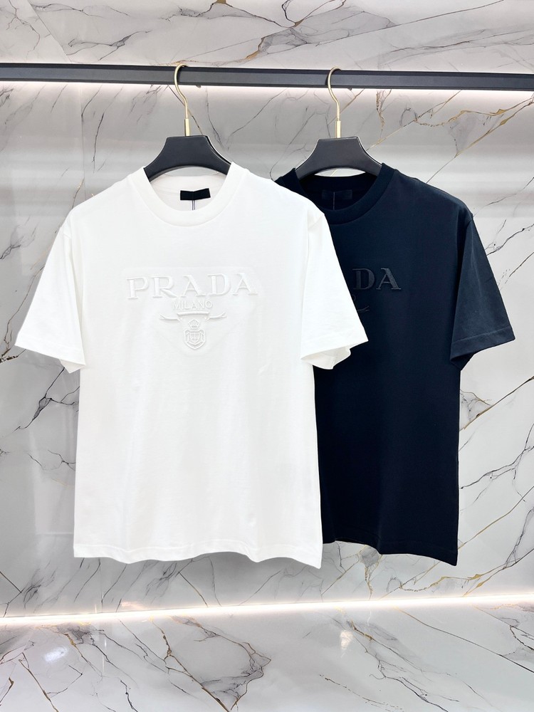 Prada 26SS Men’s Loose Round-neck Casual Short-Sleeved Shirt