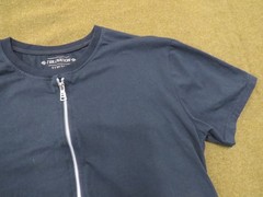 TRILLNATION Men’s Gray XL Zipper T-Shirt Asymmetrical Hem Stretch Cotton Blend