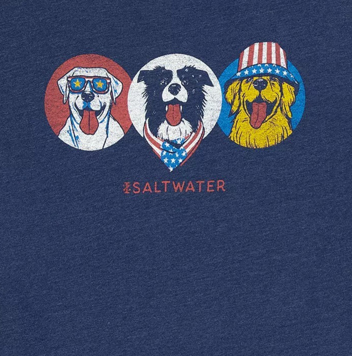 New Men’s 3XLT Big & Tall IZOD Saltwater Relaxed Classics Americana Dogs T-Shirt