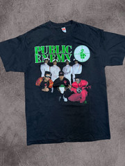 Vintage 90s Public Enemy Apocolypse 1991 Rap Tee Shirt Black XL Def Jam Rare