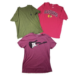 MIXED LOT OF 5 Men’s L Coors/Rock/BlackHawks/Point Break T Shirts SEE DESCRIPTIO