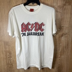 2005 A&G Amal Guessous AC DC 74 Jailbreak Crystal Studded T Shirt XL