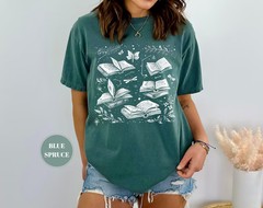 Cottagecore Enchanted Books Cozy Comfort Tee