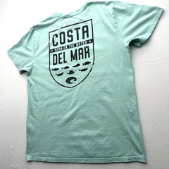 Costa Del Mar Men’s L “Born On The Water” Graphic T-Shirt 100% Cotton Teal