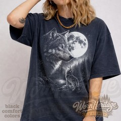 Vintage Wolf Wildlife Animal Comfort Tee