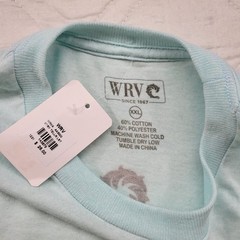 WRV Wave Riding Vehicles Vintage sky blue long sleeve T shirt Size XXL nwt