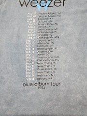 Weezer Blue Album Tour 1994 Large Mens Mineral Wash Tee Ripple Junction