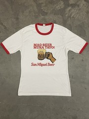 Vintage Mag Beer Muna Tayo San Miguel Beer Tagalog Philippines Ringer Tee Large