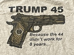 Donald Trump 45 Since 44 Didn’t Work Women’s Mens Small Gray Black T Shirt