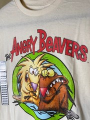 NWT-Nickelodeon THE ANGRY BEAVERS Ripple Junction Beige Graphic Tee