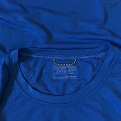 PATAGONIA Men Size Large Blue Short Sleeve Crew Front Graphic Pull On T-Shirt