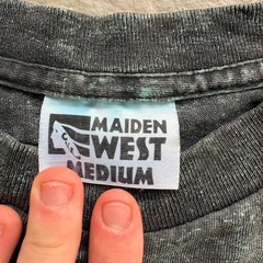 Vintage 90s Maiden West Kauai Hawaii T Shirt Medium Acid Wash Gray Single Stitch