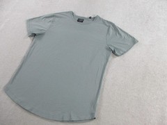 Cuts Clothing Shirt Men XL Gray Curve Hem Crewneck Casual Basic Plain Staple Tee