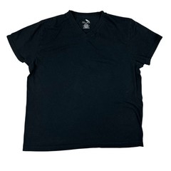 Sada Women’s Size Medium Black V-Neck Short Sleeve T-Shirt 100% Cotton