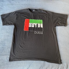 Dubai Short Sleeve Black Logo T-Shirt Large
