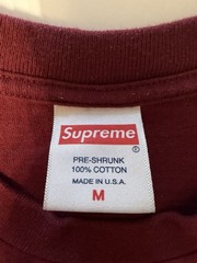 Supreme Burgundy Logo Graphic Print Crew Neck Short Sleeve T-Shirt Men’s M