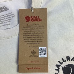 Fjallraven Kanken T-Shirt Boston Chalk White Organic Cotton Unisex Size XS NWT