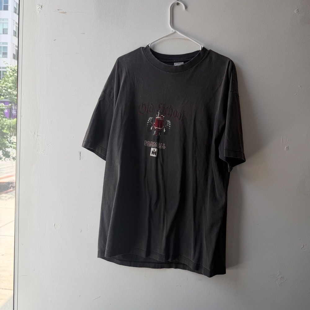 Vintage Farmall International Harvester Old School Tractor T-Shirt Black XL