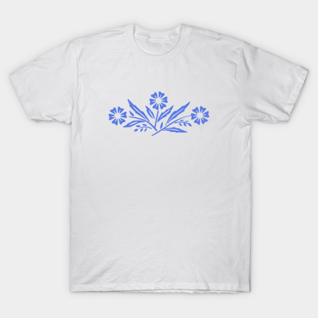 Cornflower Blue T-Shirt Vintage Pastel Aesthetic Blank Solid Plain Unisex Tee