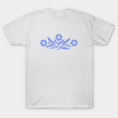 Cornflower Blue T-Shirt Vintage Pastel Aesthetic Blank Solid Plain Unisex Tee