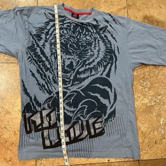 Y2K Mecca USA Men’s Tiger Graphic AOP All Over Print T Shirt Streetwear XL