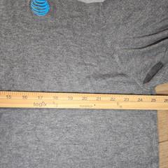 AT&T Henley Shirt Mens 2XL Gray Two Tone Workwear Employee Uniform Casual
