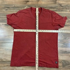Volcom Mens T Shirt Size Large Short Sleeve Heathered Red Slim Fit Fitted