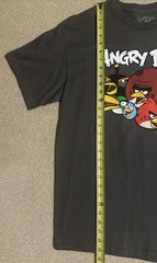 New Vintage 2011 Angry Birds T-shirt Size L Dark Gray Short Sleeve
