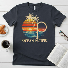 Ocean Pacific OP Surf Shirt, Vintage 80s Surf Tee, Retro Logo Graphic TA79