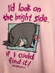 Vintage Eeyore Look on the Bright Side Disney Winnie the Pooh Graphic T Shirt