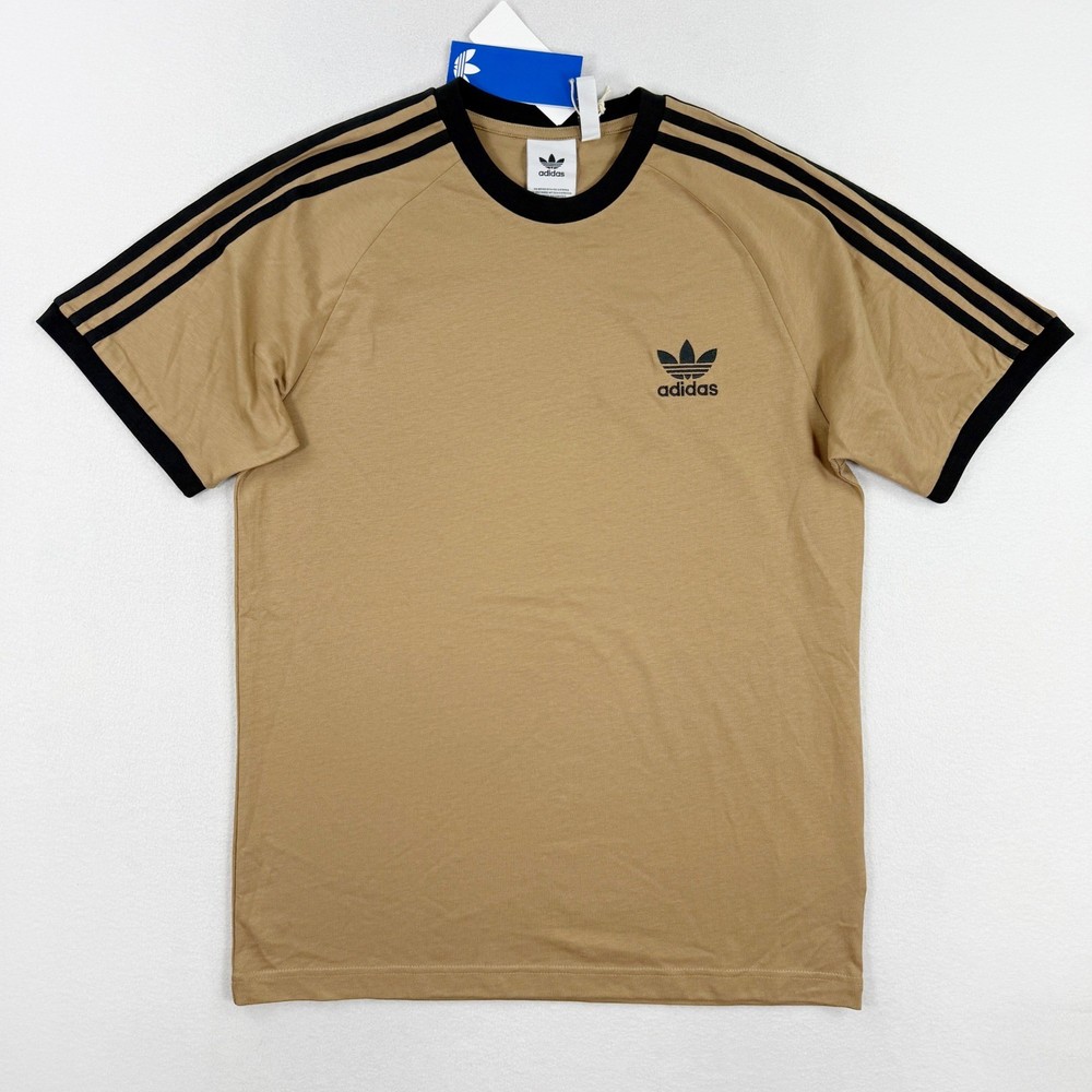 Adidas Originals Adicolor Classics 3-Stripes Tee Mens M Cardboard Brown JY1370