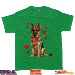 German Shepherd Valentines Day Dog Lover Heart T-Shirt