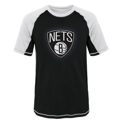 Outerstuff Nba Brooklyn Nets Youth Boys 8-20 Short Sleeve Rash Guard Small 8