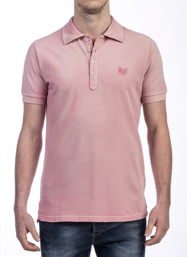 $98 Diesel Men’s T-Night Short Sleeves Polo Shirt In Pink Size S