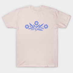 Cornflower Blue T-Shirt Vintage Pastel Aesthetic Blank Solid Plain Unisex Tee
