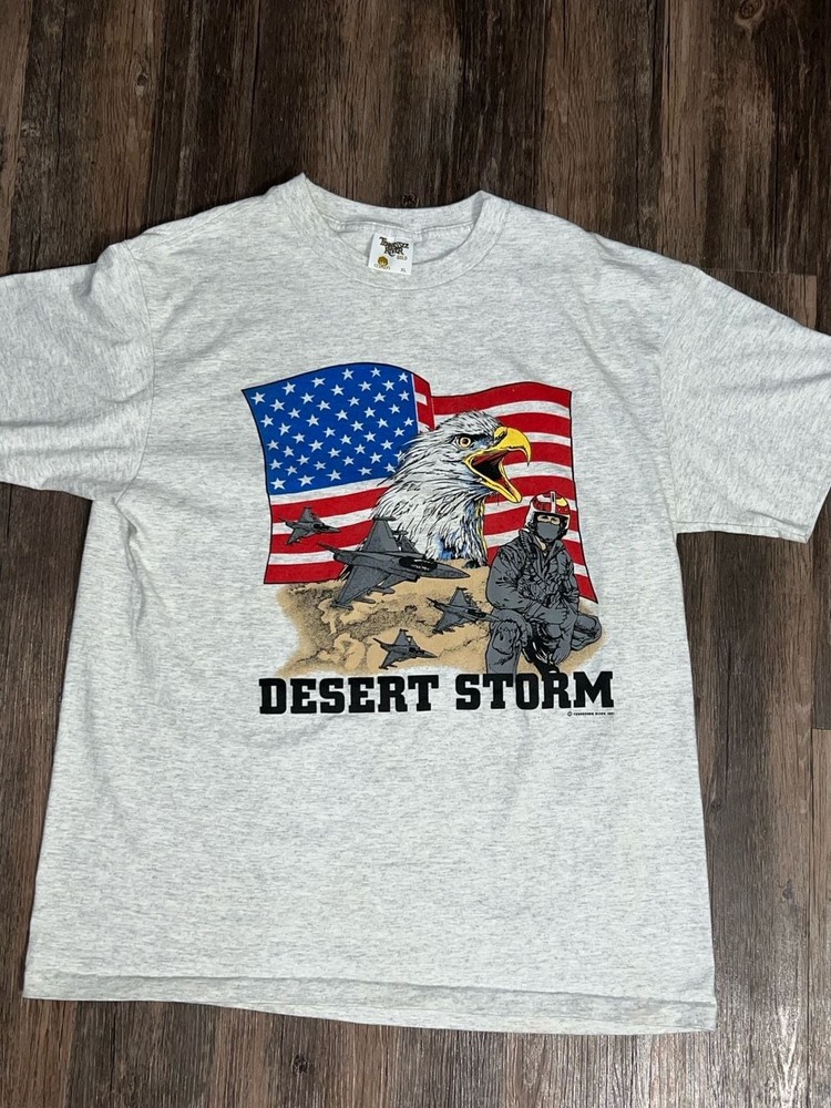 Vintage 1991 Operation Desert Storm Eagle Graphic T-Shirt XL