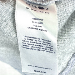 NN07 No Nationality Shirt Mens 2XL Gray Waffle Knit Thermal Preppy Outdoor